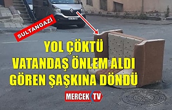 Yol Çöktü Vatandaş Önlem Aldı Gören Şaşkına Döndü.