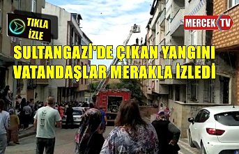 Sultangazi'de Çıkan Yangını Vatandaşlar Merakla İzledi