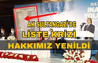 Ak Sultangazi'de Liste Krizi Hakkımız Yenildi !.