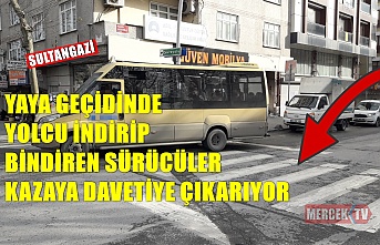 Yaya Geçidinde Yolcu İndirip Bindiren Sürücüler Kazaya Davetiye Çıkarıyor !.