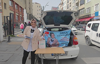 Cebeci mahallesi muhtar adayı Nejla Günaydın'a yoğun ilgi