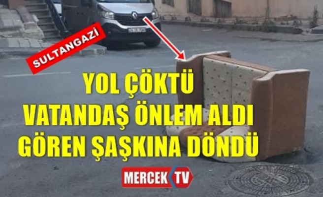 Yol Çöktü Vatandaş Önlem Aldı Gören Şaşkına Döndü.