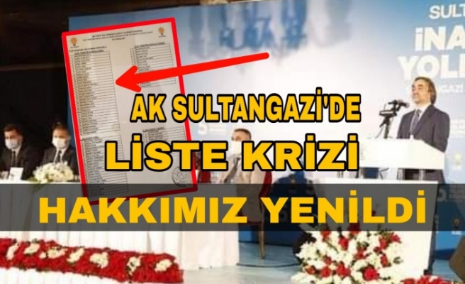 Ak Sultangazi'de Liste Krizi Hakkımız Yenildi !.