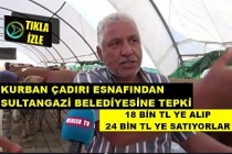 Kurban Çadırı Esnafından Sultangazi Belediyesi'ne Tepki.