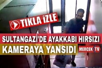 Sultangazi'de Ayakkabı Hırsızı Kameraya Yakalandı.