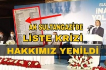 Ak Sultangazi'de Liste Krizi Hakkımız Yenildi !.