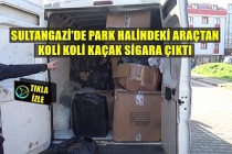 Sultangazi'de Park Halindeki Araçtan Çok Sayıda Kaçak Sigara Çıktı.