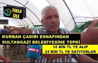 Kurban Çadırı Esnafından Sultangazi Belediyesi'ne...