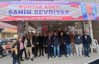 Muhtar adayı Şahin Sevdiyar'a 25 araçla destek...
